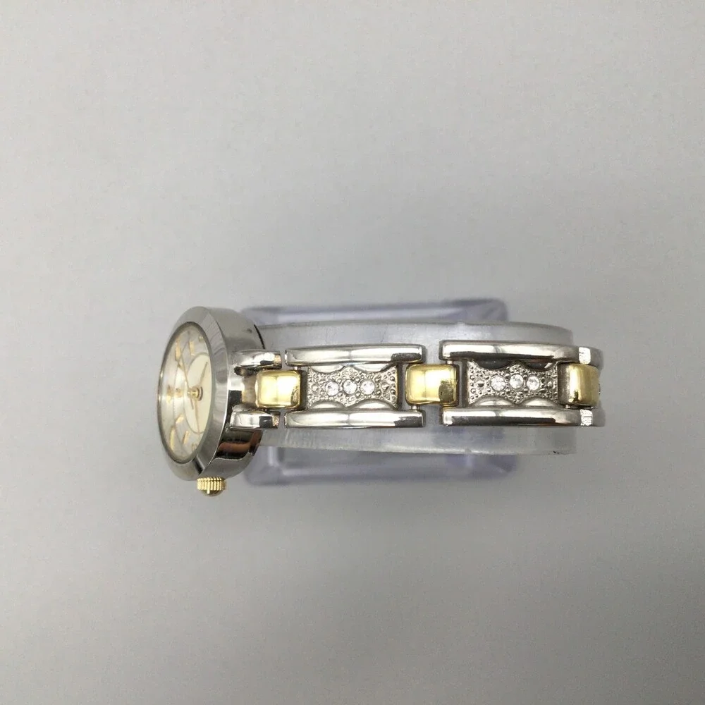 Christian Benet Womens Watch 22mm White MOP Dial Two Tone New Battery 7.25